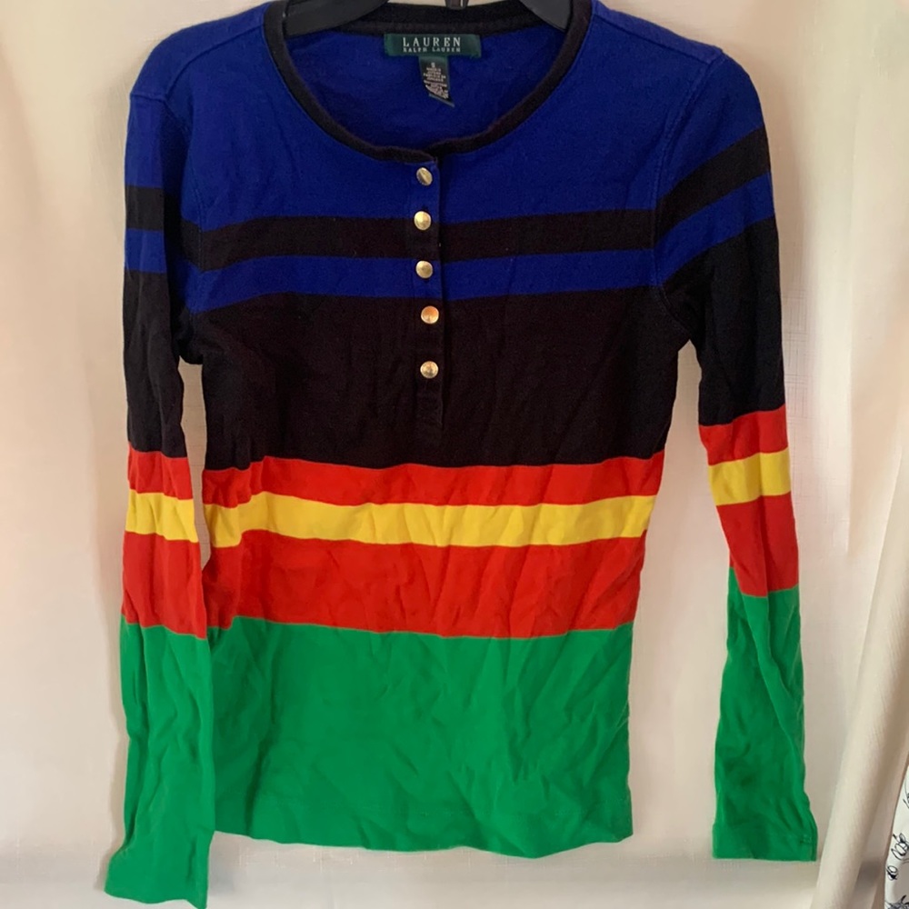 Vintage Y2K Ralph Lauren 90s multicolored colored long sleeve